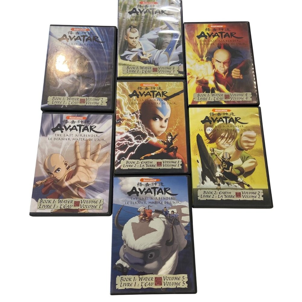 Avatar: The Last Airbender 1 & 2 DVD Set Water & Earth Volumes 1-5 Multilingual